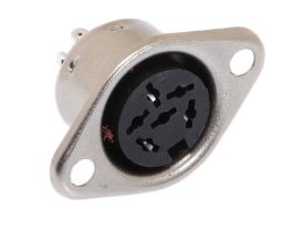 6 Pin DIN Female Solder Panel Mount Connector | ShowMeCables.com