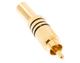 thumbnail image 2 of 4-Piece Gold Plated RCA Male Soldering Connectors - High End, New 2 of 6