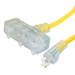 ShowMeCables N5-15P Male to 3 N5-15R Female Outdoor Extension Cord ...