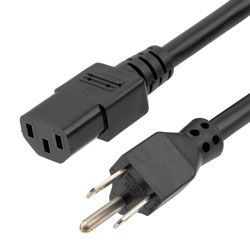 ShowMeCables NEMA 5-15P - C13, SJTOW Power Cable, 125V, 15A, 6FT ...