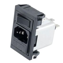 L-com Vertical Power Entry Module, C14 Inlet with integral Fuse Holder ...