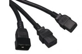 20 Amp Black C20 to Dual C19 | Splitter Power Cord | ShowMeCables.com