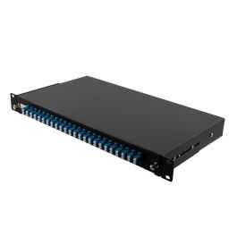 Rack Mount Fiber Patch Panel 1U | 24 Duplex LC Adapters | 48 LC/UPC 0 ...