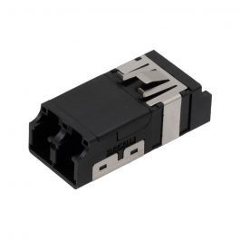 L-com LC/LC Duplex Adapter, Translucent Internal Shutter, Side Spring ...