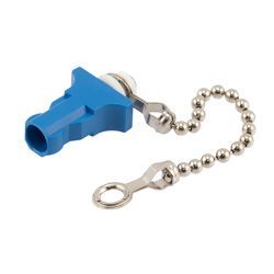 Mating sleeve cap & chain | Metal | SC connector style | ShowMeCables.com