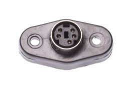 Mini 5 Pin DIN Female Solder Panel Mount Connector | ShowMeCables.com