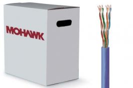 Mohawk M57546 Cat5e UTP Plenum Cable, Blue, 1000 ft Spool