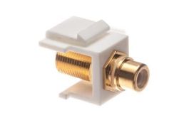 RCA Female to F Type Female Keystone - Multi Color | ShowMeCables.com