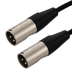 ShowMeCables XLR Audio Cable, 3 pin, Male to Male, Black, 25 FT ...
