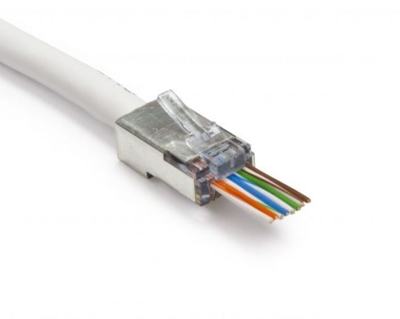 EZ-RJ45 CAT5e/Cat6 Fully Shielded Connectors - 100 Pack