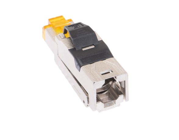 100 Pack RJ45 Cat5e Cat6 Metal Shielded 8p8c Connector Plugs – Ethernet Crimp Ends