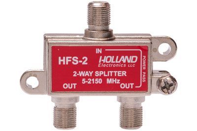 2-Way Coax Splitter - 5 to 2150 MHz - One Port Power Passive | HFS