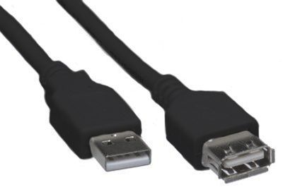 CablesOnline 5-Pack USB 2.0 Type-A Male To Female Extension Cables – 6 Inches Each