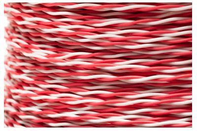 24 AWG Cross Connect Wire - 1 Pair - Red/White - 1000 FT