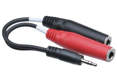 Double Jack Cable -- 3.5 mm female x 3.5 mm male