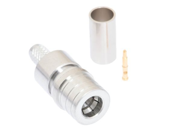 QMA Male Crimp Connector - RG58 & LMR-195 | ShowMeCables.com