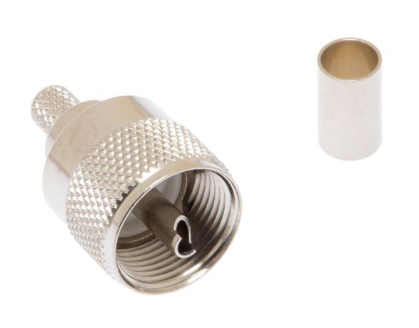 UHF Male Crimp Connector - RG8/X & LMR-240 | ShowMeCables.com