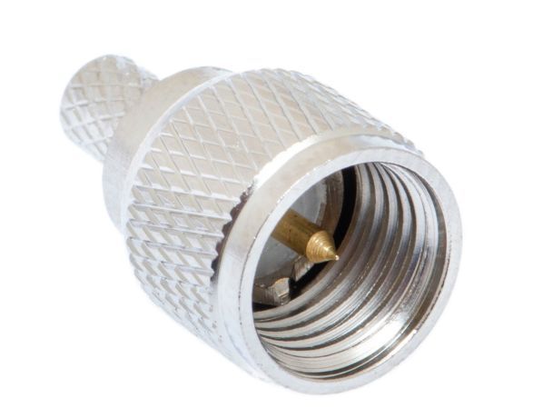 UHF male Crimp Connector for LMR-195, RG-58, 0.195 OD Coax
