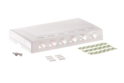 Elite Surface Mount Box Keystone - White | ShowMeCables.com