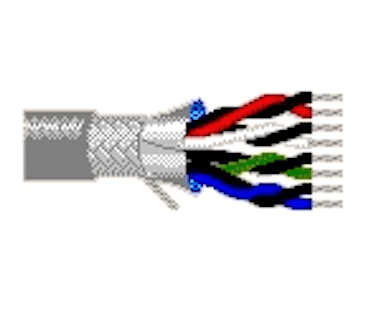Belden 9540 - 10 Conductor 24 AWG Computer Cable for EIA RS-232 ...