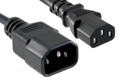 1 Ft PDU Power Cord AWG18 C14 To 5-15R Female Plug USA Seller Fast Ship