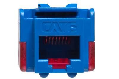 ICC Cat6 RJ45 Keystone - EZ Style - Blue | ShowMeCables.com