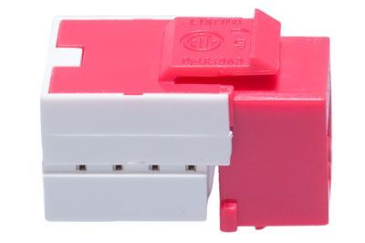 Cat6 RJ45 Keystone - Dual Row - Red | ShowMeCables.com