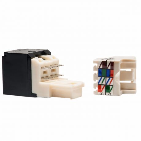 Panduit Cat6 Mini-Com TX6 RJ45 Keystone - Black | ShowMeCables.com