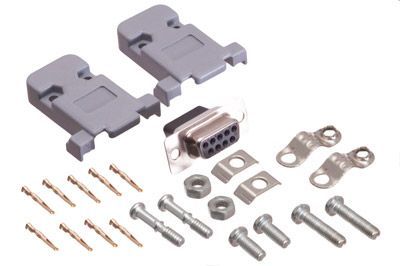 DB9 Female Crimp Connector Kit - Plastic | ShowMeCables.com