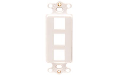 Decorex Insert- 3x Keystone Ports- White | ShowMeCables.com