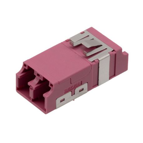 L-com LC/LC Duplex Adapter, Translucent Internal Shutter, Side Spring ...