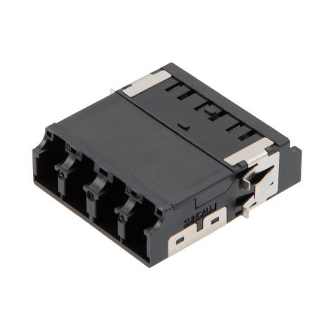 L-com LC/LC Quad Adapter, Translucent Internal Shutter, Side Spring, No ...