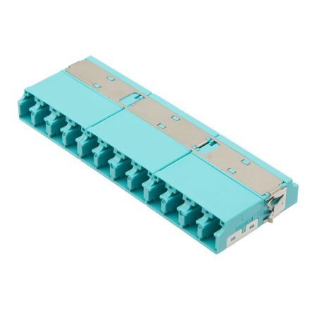 L-com LC/LC 12 Port Adapter, Translucent Internal Shutter, Side Spring ...