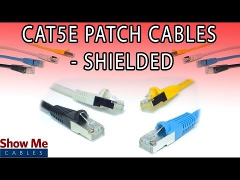 Shielded Cat5e Patch Cable - Black – 3 FT | ShowMeCables.com