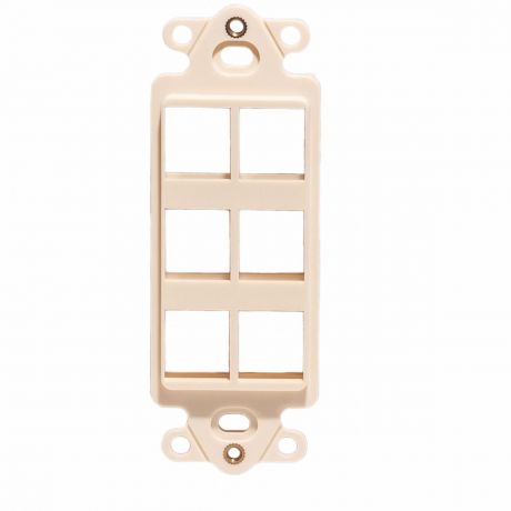 Decorex Insert- 6x Keystone Ports- Almond | ShowMeCables.com