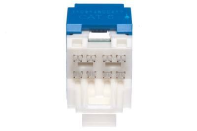 Panduit Cat6 Mini-Com TX6 RJ45 Keystone - Blue | ShowMeCables.com
