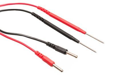 Banana Plug Test Probes, Color Coded - Black & Red