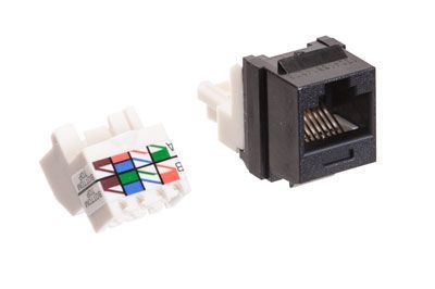 Panduit Cat6 RJ45 NetKey Tool-Less Keystone Jack - Black