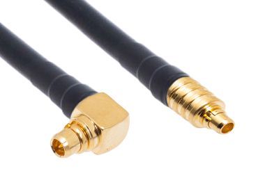 CablesOnline 2ft Premium 3.5mm Stereo To Dual RCA Cable - Right-Angle Connectors Both Ends
