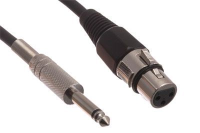 Pro Audio Cable - XLR Female to 1/4' Mono Male Cable