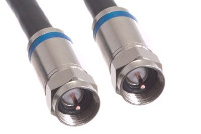 Fancasee (Ultra-thin) Flat Coaxial Cable Wire Female To Female F Type Coax Connector Jack Cable For Door Windows Outdoor Cable Wire Antenna Lead-in Indoor (12.4 Inch