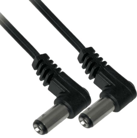 Right Angle DC Power Cable | 2.1mm Male to Male | ShowMeCables.com
