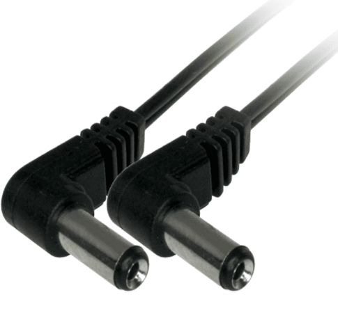 Right Angle DC Power Cable | 2.1mm Male to Male | ShowMeCables.com