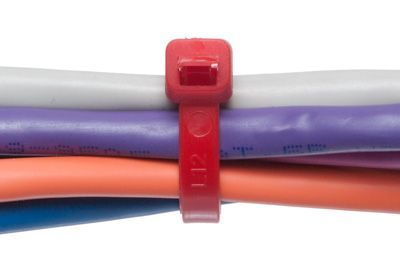 11.5 inch - Panduit Plenum Cable Ties | Red - 100 PK