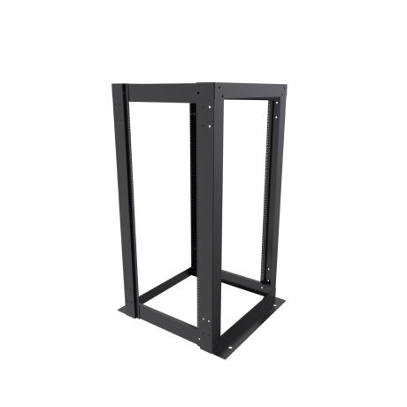 ShowMeCables 23 inch width, 4-Post Open Rack 25U Threaded