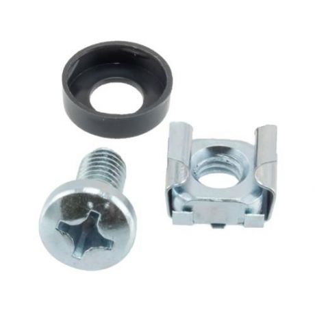 ShowMeCables 50 pack M6 cage nut set(50ea, M6 screws,M6 cage nuts