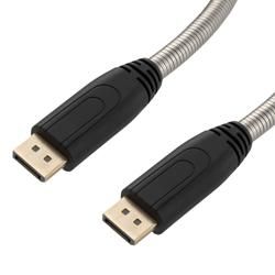 ShowMeCables Armored DisplayPort Cable, 8K Resolution, 30 AWG, Black ...