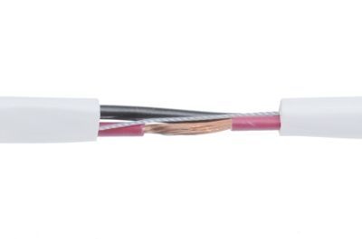 thumbnail image 2 of Thermax 10 Ft 16 AWG 2 Conductor Shielded Teflon/PTFE Silver Plated Audio Speaker Wire - White 2 of 6