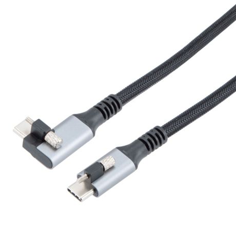 2-in-1 USB Charging Cable – USB 2.0 A Male To USB-C & Micro USB, 15cm Short Lead, Black/Gold