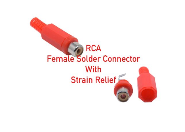 RCA Jack Red Molded Handle Plastic Handle | ShowMeCables.com